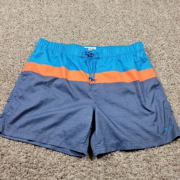 Penguin by Munsingwear Swim Trunks Mens 2XL Colorful Striped Mesh lined - Picture 1 of 8